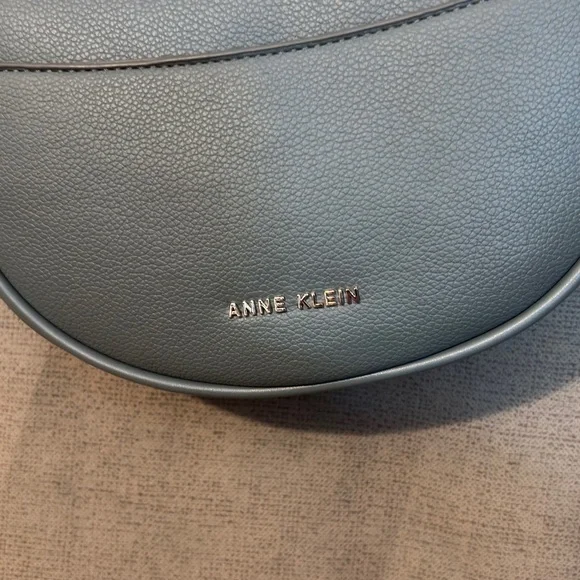 Anne Klein Sculpted Belt Half Moon Olive Crossbody Bag - Picture 2 of 9